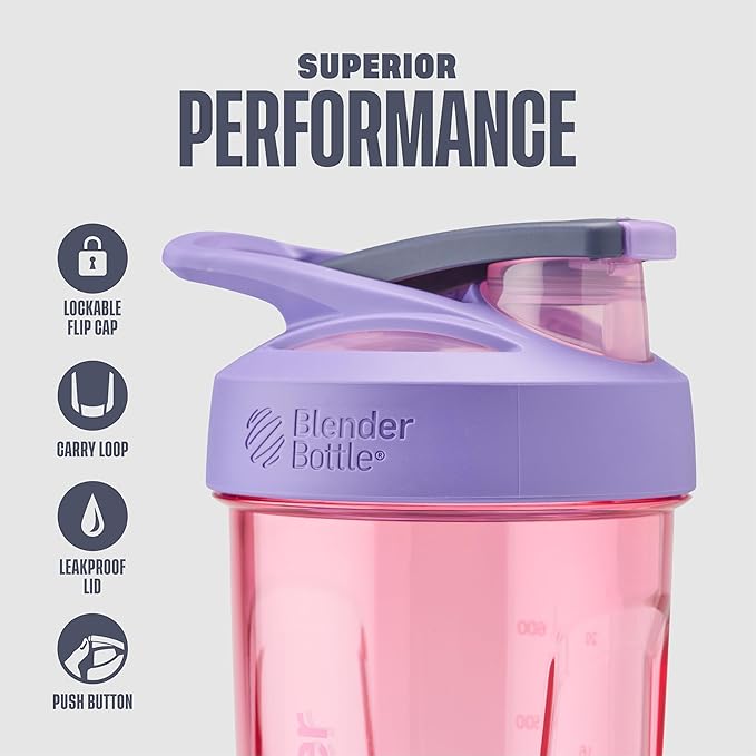 BlenderBottle Sport Flip Tritan Shaker Bottle 24 oz Purple