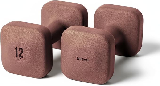 WeGym Square Dumbbells for Home Gym, Hand Weights for Strength Training