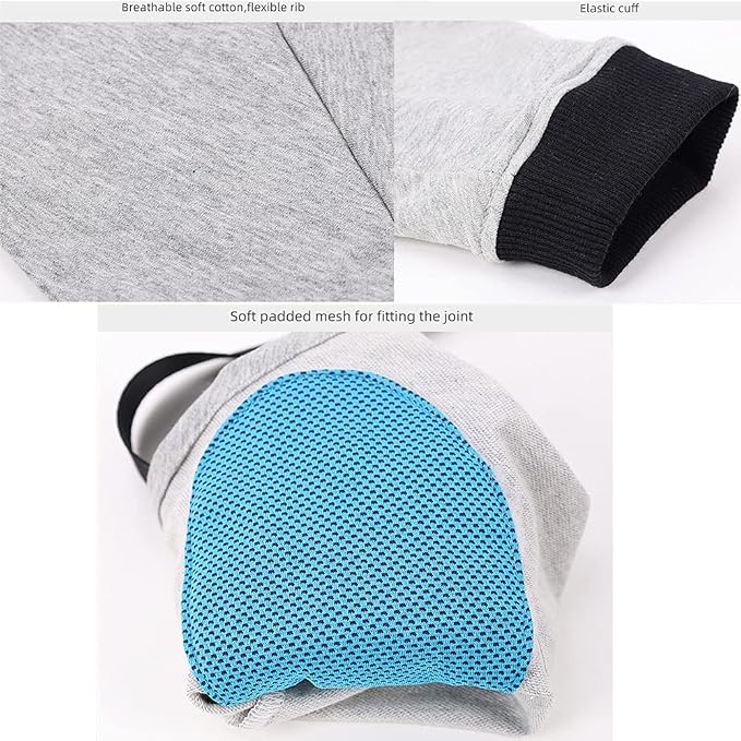 HDKUW Dog Elbow Protector for Calluses, Recovery Suit for Front Legs, Cone Collar Alternative to Stop Licking Wounds, Cover Sleeve for Small Medium Large Dogs (XL)