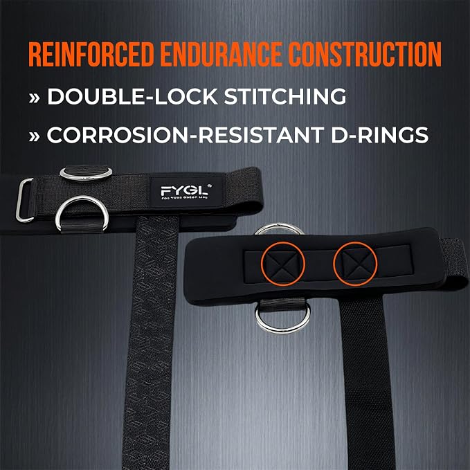 Double D Ring Weightlifting Straps - Neoprene Padding | Anti-slip silicone grip with adjustable fit for deadlifts and cable machines