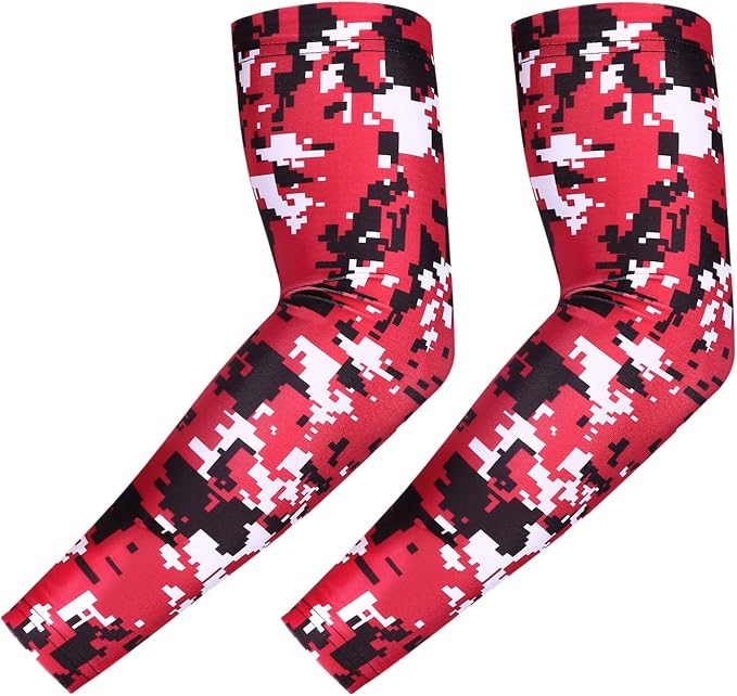 HDE Arm Compression Sleeves for Kids Basketball Shooting Sleeve Youth Sports Cooling Sun Protection Football Baseball 1 Pair