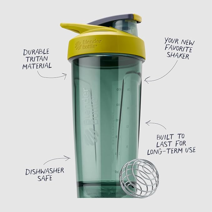 BlenderBottle Sport Flip Tritan Shaker Bottle 28 oz Yellow
