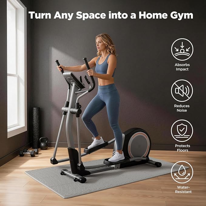 AIRHOP 18 PCS Gym Floor Mat, EVA Foam Puzzle Gym Mat, High-Density Interlocking Foam Floor Tiles for Home Gym, Play Workout Garage Kitchen Flooring 12.6"x12.6"x0.4"