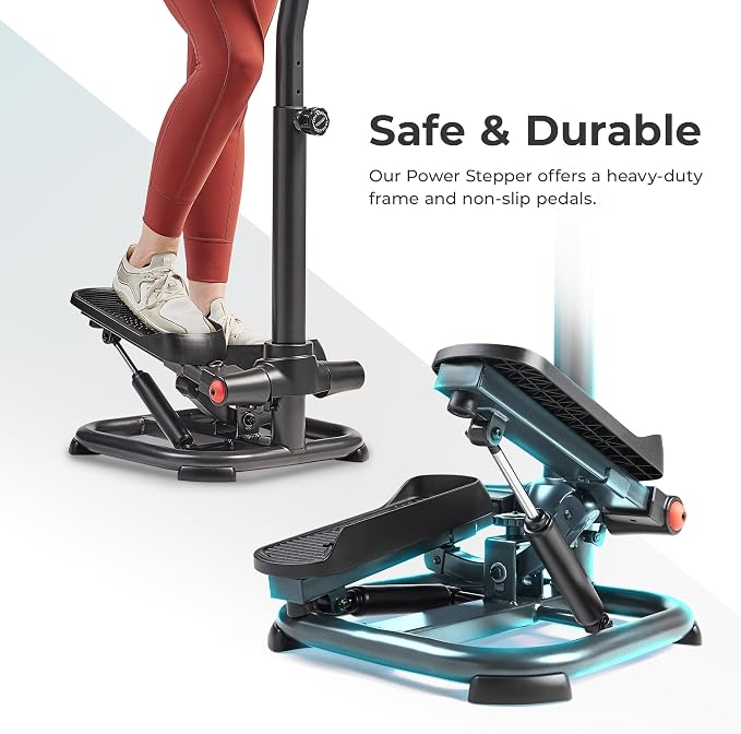 Sunny Health & Fitness Smart Power Stepper with Resistance Bands for Cardio