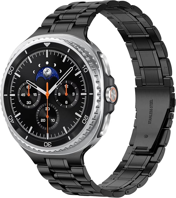 Metal Band for Samsung Galaxy Watch 9 8 40mm 44mm/Classic 46mm Men Women | Stainless Steel, No Gap Strap, Link Bracelet for Samsung Galaxy Watch 8 9 44 40mm/8 Classic 46mm, Business to Casual