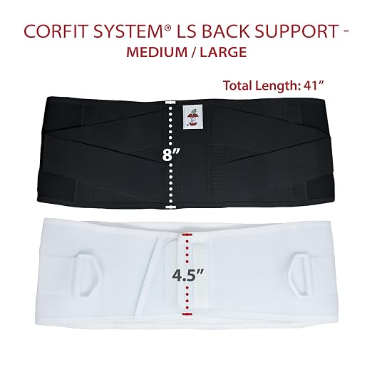 CorFit Back Brace for Lower Back Pain Relief & Lumbar Support Belt, BK, M/L | CorFit's patented proportional sizing and dual pulls deliver customized compression, posture support, and spinal stability.