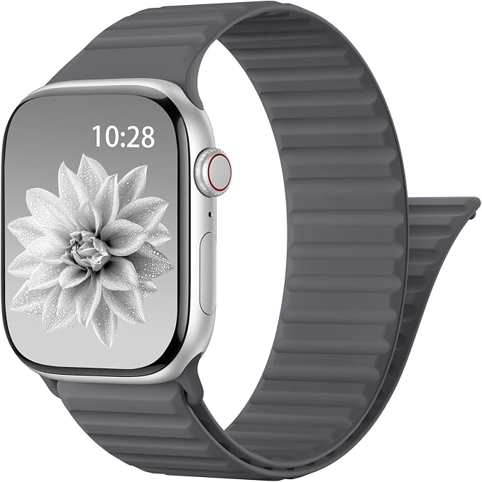 Patented Magnetic Silicone Sport Band for Apple Watch Bands for Women Men | Soft Silicone Solo Loop 40mm 38mm 41mm 44mm 45mm 42mm 49mm, Sport Strap for iWatch Series 11 10 9 8 7 6 5 4 3 2 1 SE Ultra