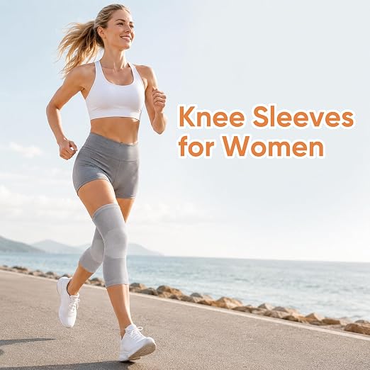 Bamboo Knee Sleeve for Knee - One Pair Bamboo Compression Knee Sleeve for Women,Bamboos Compression Knee Sleeve,Elastic Warm Knee Brace (X-Large(91-116))