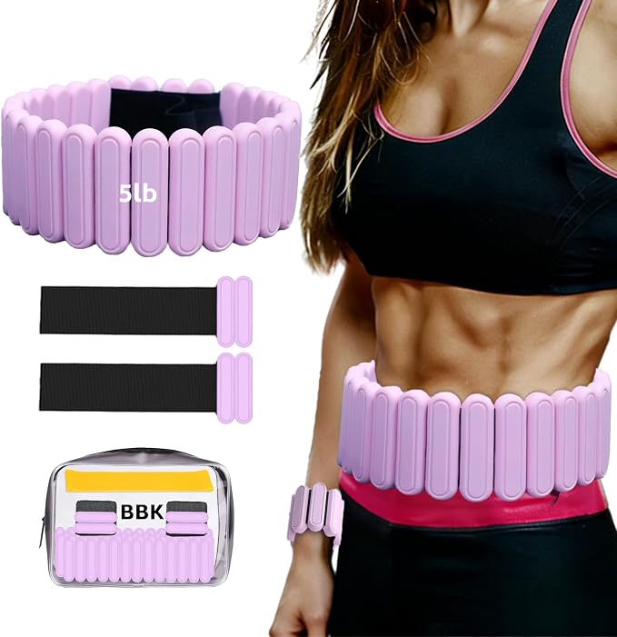 BBK Up to LBS Adjustable Weighted Belt For Women and Men, Weighted Walking Exercise Belt for Gym, Strength Training, Wrist & Ankle