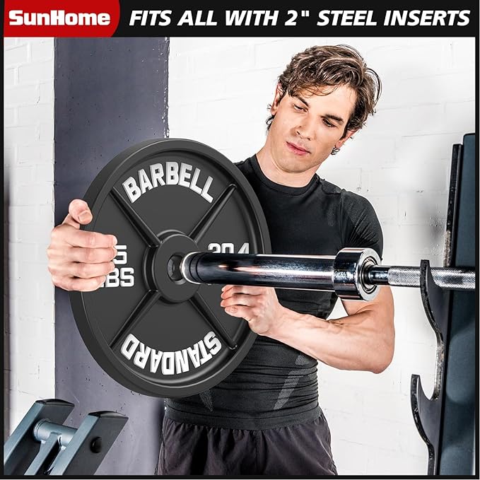 SunHome Smith Machine, 2000LBS Power Cage Squat Rack with Smith Bar, LAT Pull-Down Systems, Cable Crossover Machine for Home Gym
