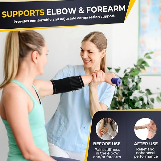 NeoTech Care Elbow Support Brace (Black, Size L, 1 Unit)