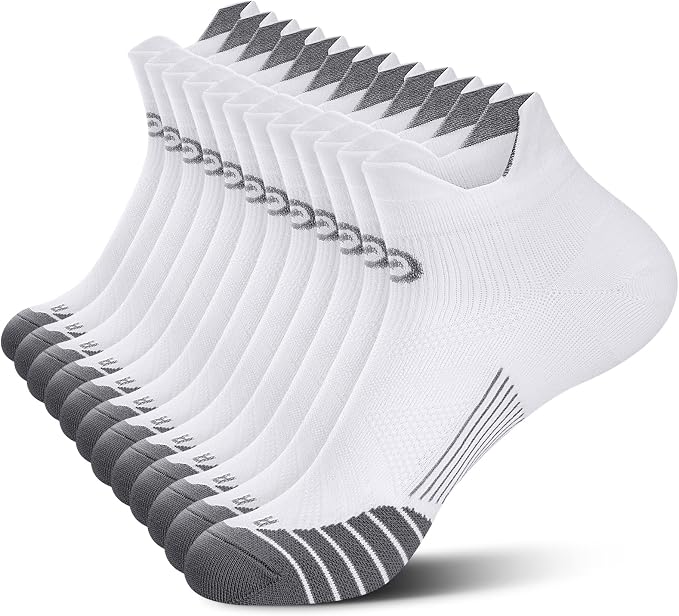 Compression Socks for Men Women Ankle Running Socks for Plantar Fasciitis | Low Cut Athletic Ankle Socks with Ankle & Arch Support for Running, Cycling, Golf, Work, Plantar Fasciitis Relief