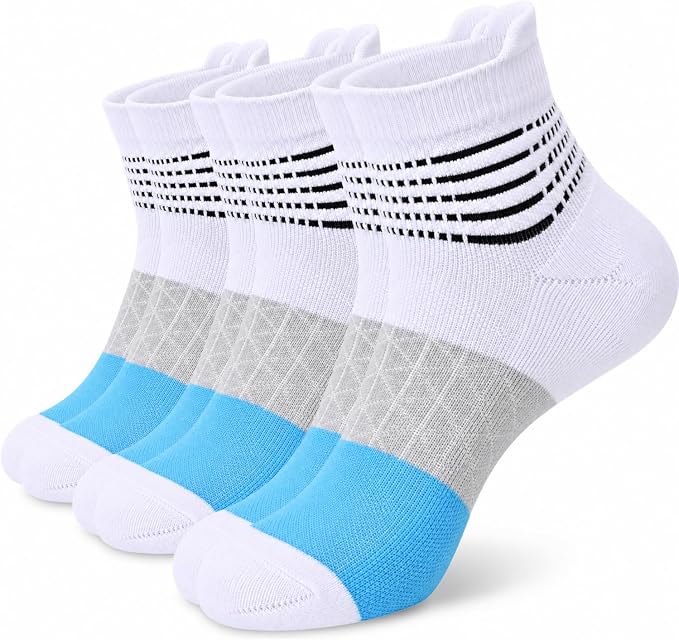 IRAMY Compression Ankle Support Socks Women Wicking Cushioned Athletic Plantar Fasciitis Relief 3/4/6 Pairs