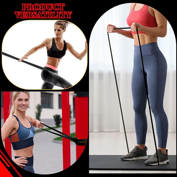 Foilswirl 8 Pcs Resistance Bands for Working Out | Pull Up Assistance Bands, Fitness, Full-body Training, Physical Therapy and Stretch Workout for Men, Women, Home, Outdoor