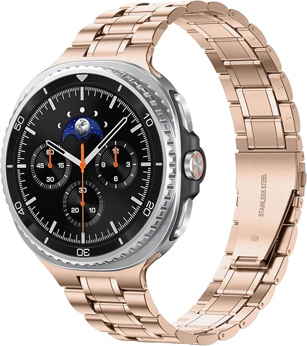 Metal Band for Samsung Galaxy Watch 9 8 40mm 44mm/Classic 46mm Men Women | Stainless Steel, No Gap Strap, Link Bracelet for Samsung Galaxy Watch 8 9 44 40mm/8 Classic 46mm, Business to Casual