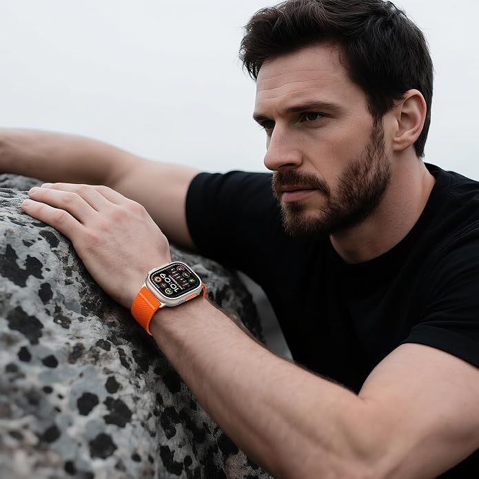 Elastic Sport Band for Apple Watch Ultra 3/2/1 Bands 49mm 46mm 45mm 44mm 42mm 41mm 40mm 38mm Men Women, Adjustable Parachute Buckle Nylon Fabric Wristband for iWatch Series 11 10 SE 9 8 7 6 5 4 3