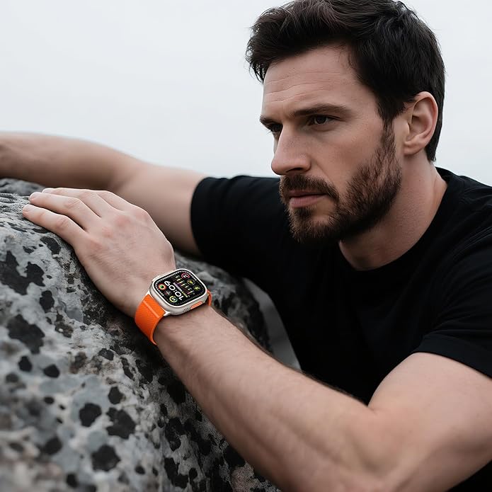 Elastic Sport Band for Apple Watch Ultra 3/2/1 Bands 49mm 46mm 45mm 44mm 42mm 41mm 40mm 38mm Men Women, Adjustable Parachute Buckle Nylon Fabric Wristband for iWatch Series 11 10 SE 9 8 7 6 5 4 3