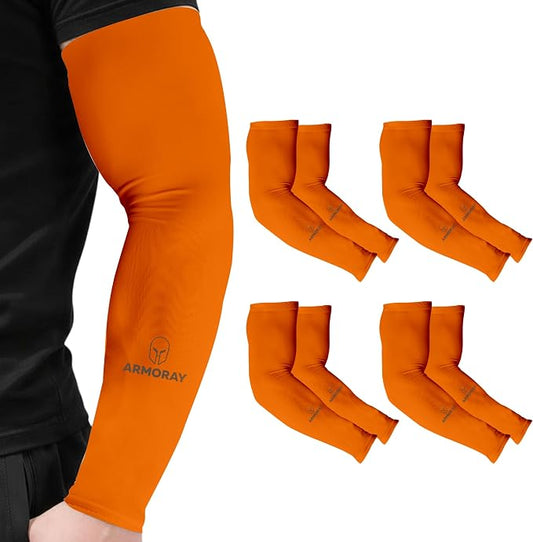 ARMORAY Arm Sleeves for Men and Women - UV Sun Protection Cooling Compression - Tattoo Cover Up Sleeve for Daily Wear & Work