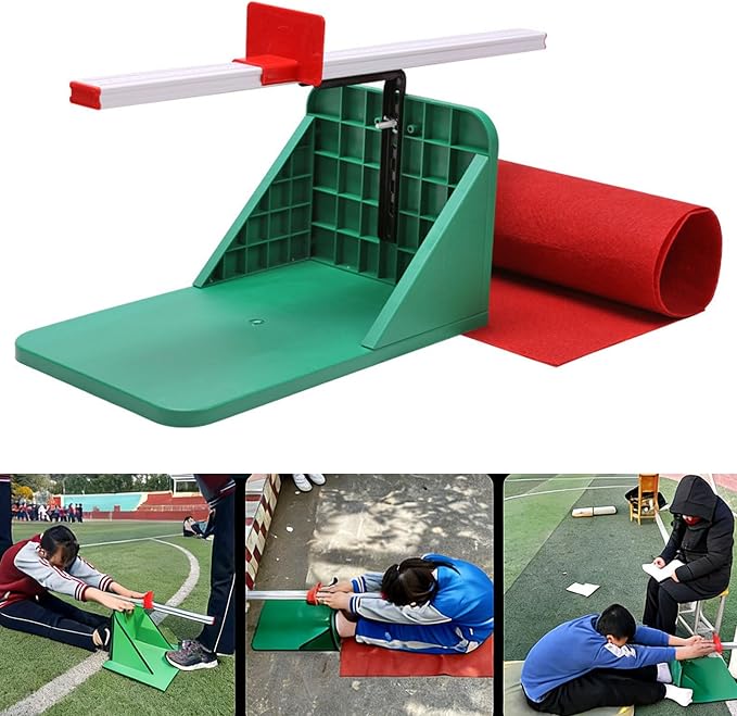 Adjustable Sit and Reach Flexibility Tester with Scale Portable Ligament Flexibility Assessment Measuring Instrument Fitness Test Tool for Kids Adults Home School Gym
