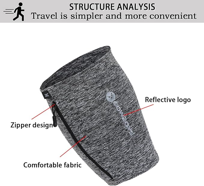 Running Phone Armband for Men Women,Universal Arm Bands for Phones Below 8 Inches,Waterproof Cell Phone Armband for Hiking,Running,Cycling,Climbing(Grey M)