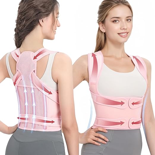 Posture Corrector for Women/Men Adjustable Full Back Brace Support | Upper & Lower Back for slouching,breathable&Lightweight,Back Pain Relief,Shoulder Straightener