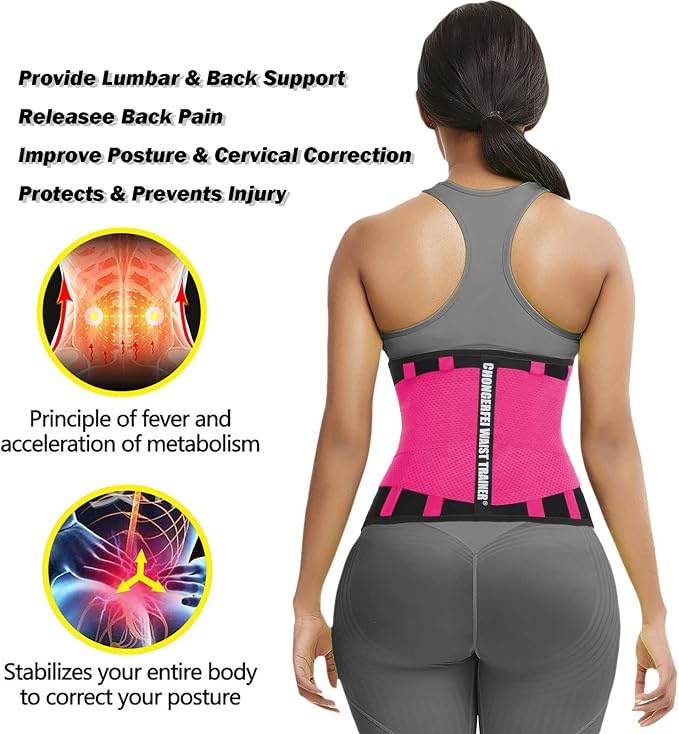 ChongErfei Waist Trainer Belt for Women & Man - Waist Trimmer Ab Belt | Tummy Control Body Shaper