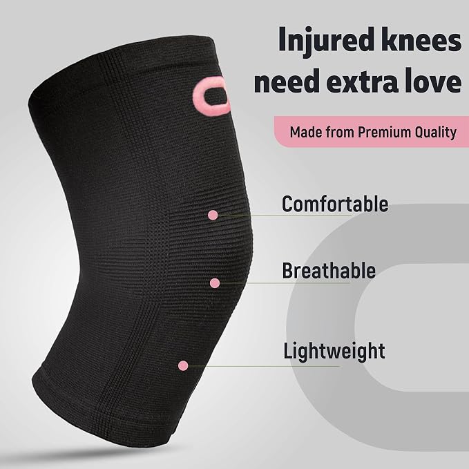 Knee Brace for Women & Men (Pair) – Knee Sleeves for Running, Workout, Weightlifting & Sports – Compression Knee Support for Knee Pain Relief, Meniscus Tear & Arthritis
