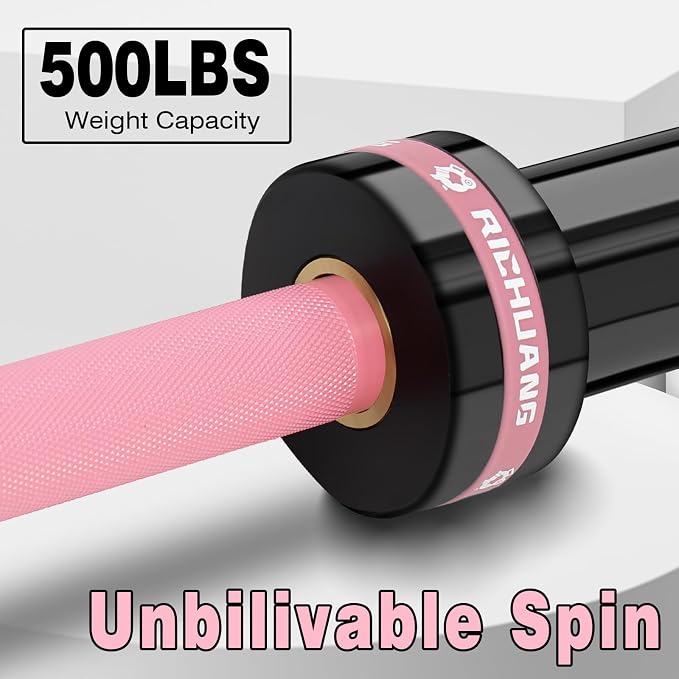 7ft Olympic Barbell 28mm 45lb – 500/700/1000LB Bar for Home Gym | Ceramic coated steel. Smooth spinning sleeves. Fits 2" plates. For snatch, clean and jerk, squats, deadlifts, bench press.