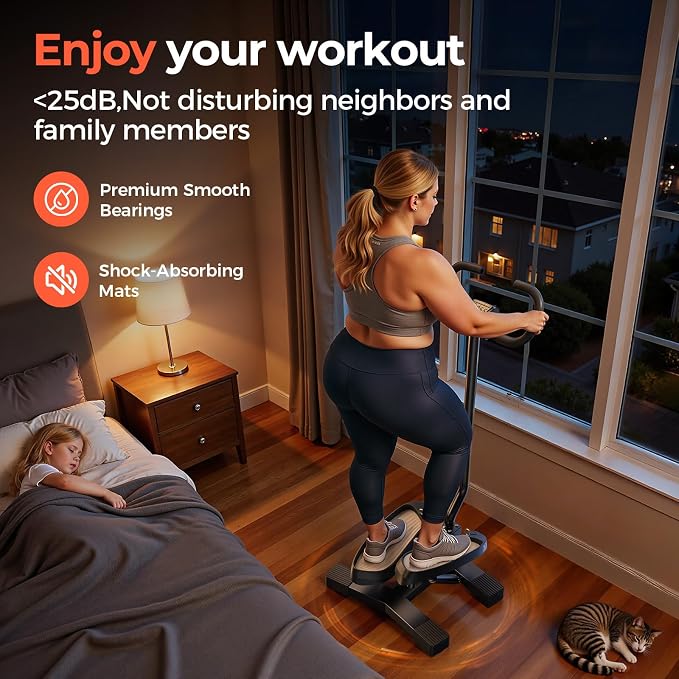 SPORTSROYALS Stair Stepper,Twist/Mini Stepper for Exercise at Home,Step Machine with Resistance Bands for Full Body Workout, 350lbs+ Capacity