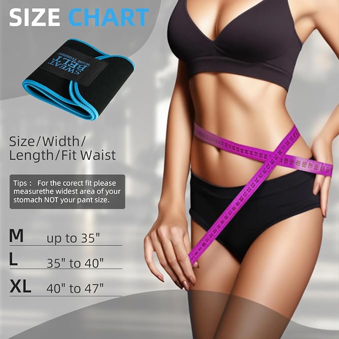 AMZBOSS Waist Trainers for Women Belly Fat, Waist Sweat Band for Women | Sweat Waist Trainer for Women, Belly Band Sweat Belt, Sweat Band for Stomach Weight Loss, Belly Wrap Waist Trimmer