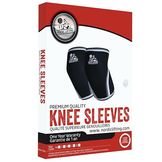 Nordic Lifting Neoprene Knee Sleeves, Men & Women, XL | Built for weightlifting & powerlifting – 7mm neoprene compression that supports you through squats and strength training