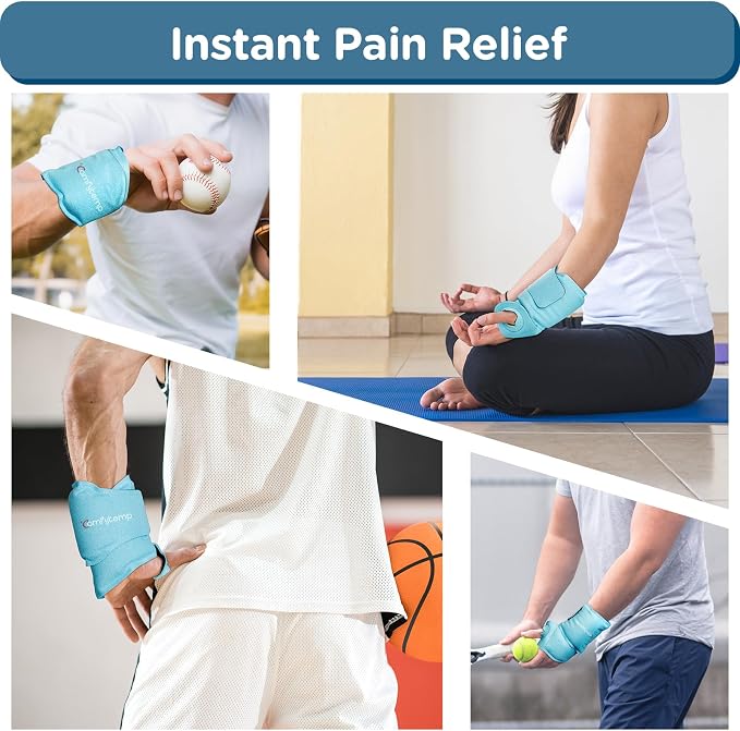 Comfytemp Wrist Ice Pack Wrap for Carpal Tunnel Relief, FSA Approved HSA | Hand Ice Pack, Wrist Brace for Pain Relief, Gel Ice Packs for Injuries Reusable, Hot Cold Compression Glove for Tendonitis