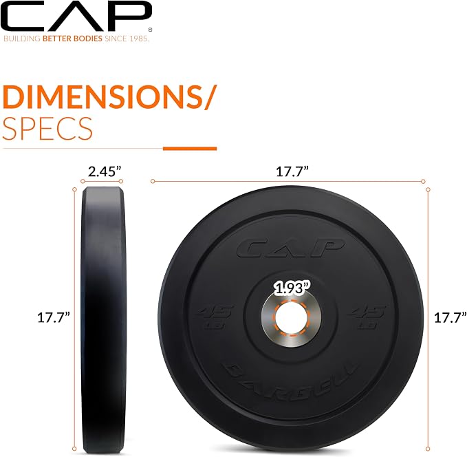 CAP Barbell Rubber Olympic Bumper Plate | Multiple Options/Colors