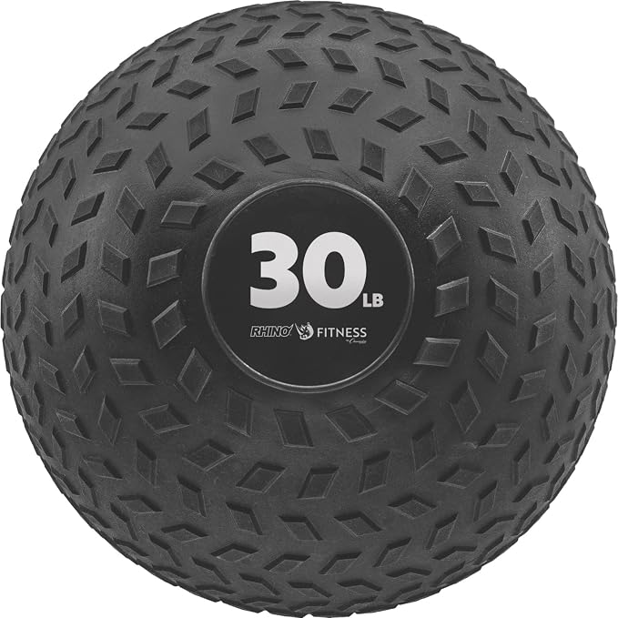 Champion Sports Rhino Fitness Slam Ball – Sand-Filled, Bounce-Resistant Ball for Strength & Conditioning, 6–50 lb