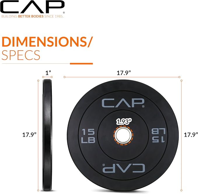 CAP Barbell Rubber Olympic Bumper Plate | Multiple Options/Colors