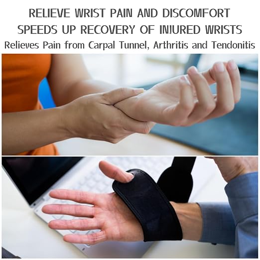 2-Pack Universal Wrist Braces - Support for Left & Right Hand | Versatile, adjustable wrist support for sports & daily active wear. Relieves carpal tunnel pain without limiting mobility