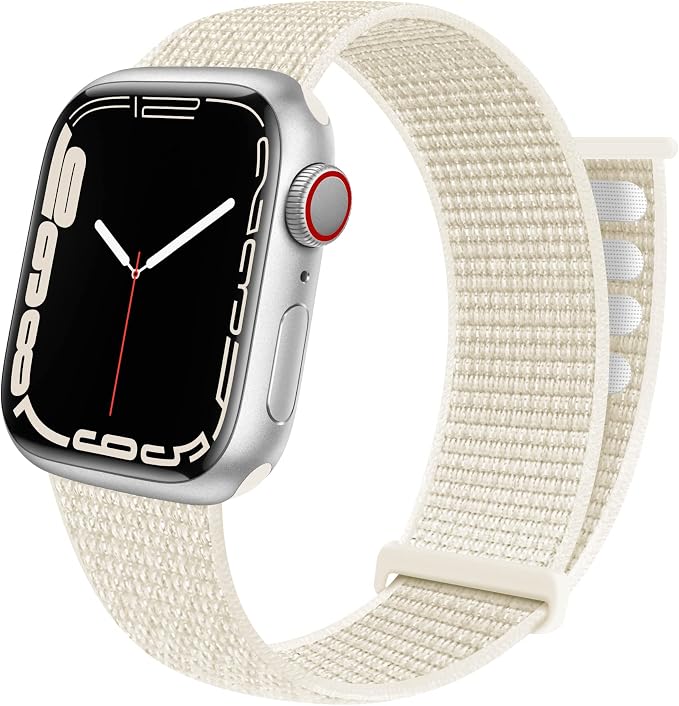 Sport Loop Band Nylon Women Men Stretchy Elastic Braided Wristband | Nylon Sport Loop Wristband Compatible with Apple Watch Ultra 2 38/40/41/42/44/45/46/49mm For iWatch Series 1-11 SE