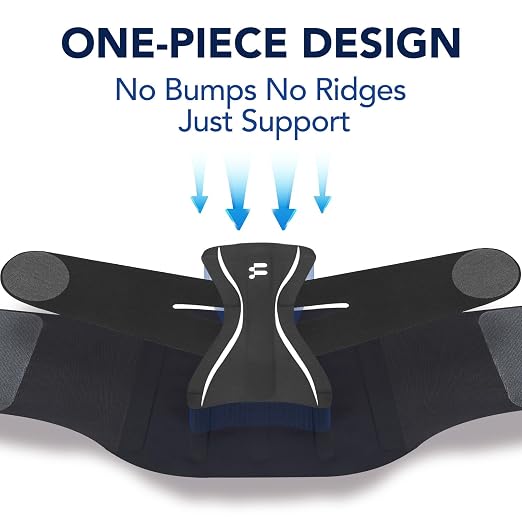 0.5mm Ultra Thin Back Brace for All Day Comfort, Wear under Clothes | Invisible Back Support, Seamless Design, Removable Lumbar Pad, Adjustable Compression, Lower Back Pain Relief, Black, Size XL