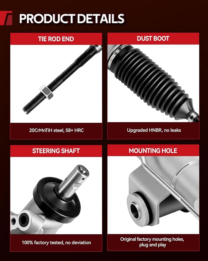 Torchbeam Power Steering Rack and Pinion Assembly for 2009-2010 F-150 | (WheelBase:145.0/157.0/163.0) Replace No.222038, AL3Z3504C, 9L3Z3504B