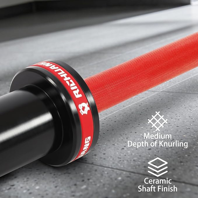 Ceramic Olympic Barbell 4/5/6FT – Short 2" Bar for Home Gym | Alloy/A3/45 steel. 400-500LB. 28mm knurled grip. Brass bushings. Squat, bench, deadlift, hip thrust. Fits standard plates.