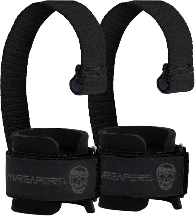 Gymreapers Weight Lifting Straps With Dowel - Wrist Straps for Weightlifting - Workout Deadlift Wrist Weights - Reinforced Stitching & Padded Fit Gym Accessories for Strength & Gym Hand Grip