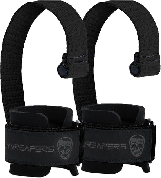 Gymreapers Weight Lifting Straps With Dowel - Wrist Straps for Weightlifting - Workout Deadlift Wrist Weights - Reinforced Stitching & Padded Fit Gym Accessories for Strength & Gym Hand Grip