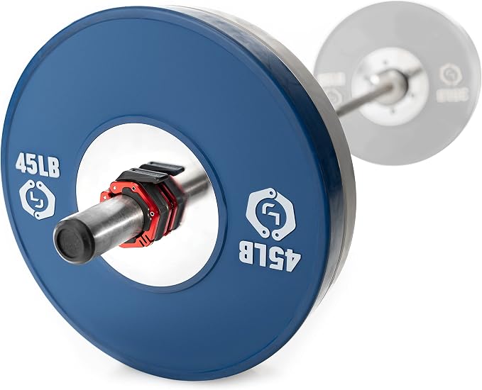 Lock-Jaw Flex Barbell Collars Olympic Barbell Clamps w/Magnet 2 Pcs – Heavy Duty Bar Clamps for 2” & 50mm Olympic Bars – Secure Weight Bar Clamps for Strength Training & Home Gym Accessories