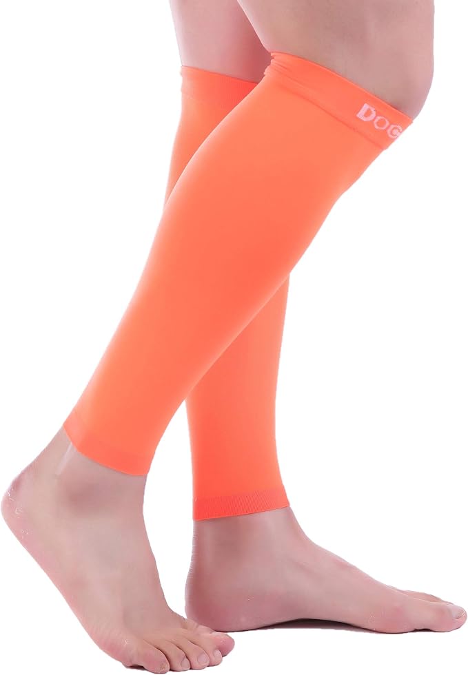 Doc Miller Compression Calf Sleeve for Men & Women, 20-30mmHg | Graduated Support for Running, Shin Splints, Calf Strain, Knee High, Small to 6XL Plus Size