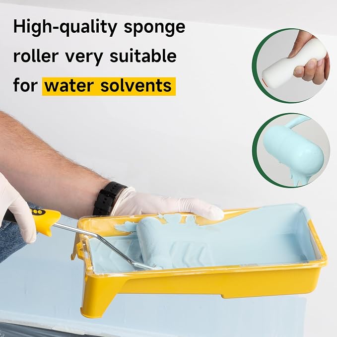 VOOMEY Mini Paint Roller Covers, 4 Inch High Density Foam Roller, 24 Pack | Small Paint Roller, Fits All Flat Surfaces, Including Walls, Cabinets, Furniture, Doors, Tables & DIY Painting Projects