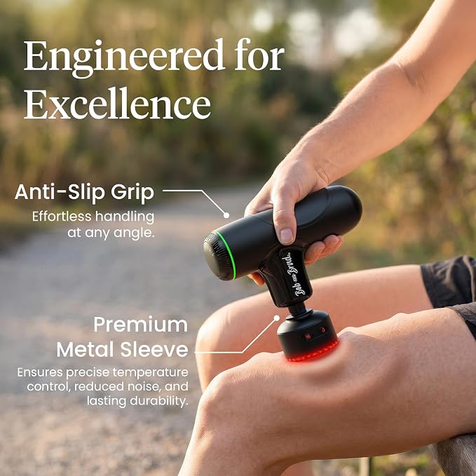 BOB AND BRAD Q2 Ultra Max Mini Massage Gun, Deep Tissue Back Handheld Massager with Infrared Heat Therapy, 5-11mm Amplitude, FSA Approved Portable Percussion Muscle Massager Gun Fathers Day HSA