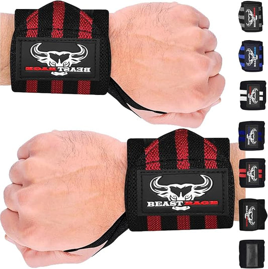 Wrist Wraps for Weightlifting - Adjustable Lifting Straps With Thumb Loop for Enhanced Gym Support, Powerlifting, Bodybuilding and Workout