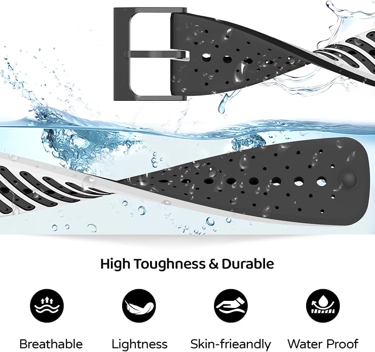 Watch Band for Suunto Race 2/Vertical 2/Run/S/9 Peak/Pro/5 Peak | Soft Silicone 22mm Replacement Bands for Vertical/Race/9 Peak Pro