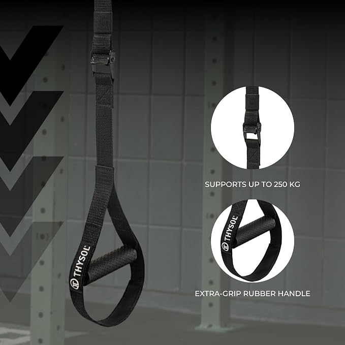 THYSOL Resistance Trainer Pro Xtreme Straps Army | Sling Trainer Set with Adjustable Door Anchor | Fitness Home Workouts - Suitable for Travelling & for Training Indoor & Outdoor