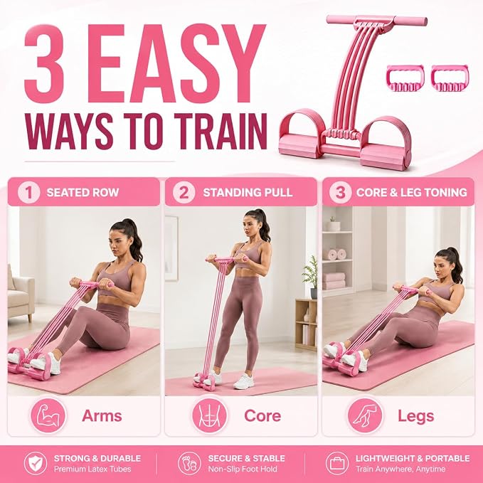 Pedal Resistance Band with Handles